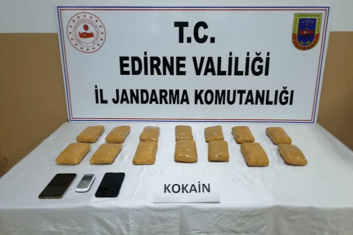 Edirne’de 109 kilogram kokain ele geçirildi